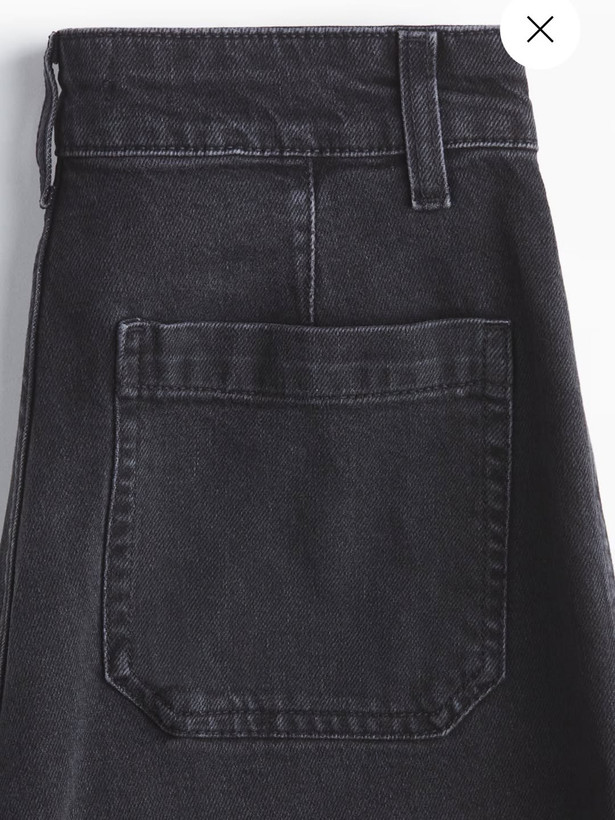 شلوار جین واید ذغالی H&M سایز ۴۸