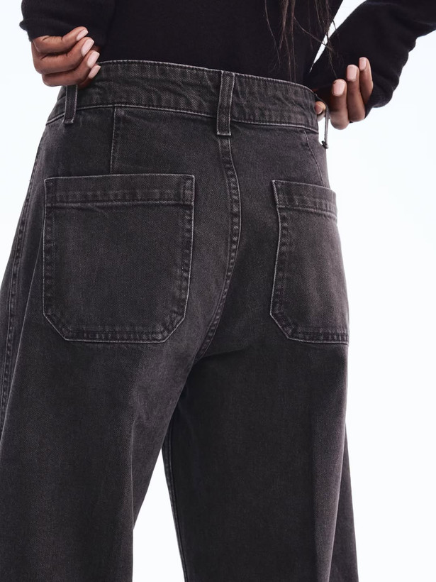 شلوار جین واید ذغالی H&M سایز ۴۸