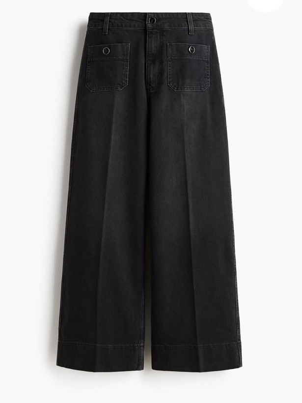شلوار جین واید ذغالی H&M سایز ۴۸